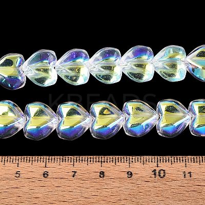 Electroplate Transparent Glass Beads Strands X1-EGLA-N056-01A-13-1
