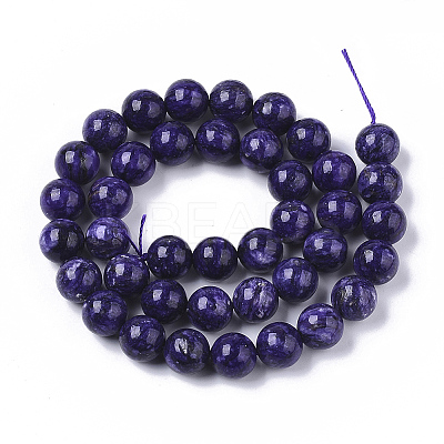 Natural Quartzite Jade Beads Strands G-S150-57-10mm-1-1