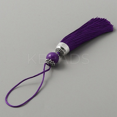 Polyester Tassel Big Pendants Decorations HJEW-TAC0019-01M-1