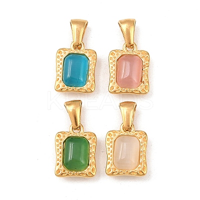 304 Stainless Steel with Cubic Zirconia Charms STAS-B116-05G-1
