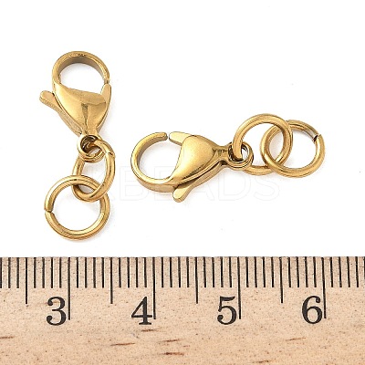 304 Stainless Steel Lobster Claw Clasps STAS-K313-01F-G-1
