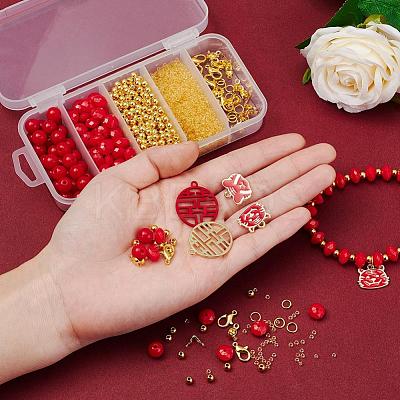 Tiger Zodiac Bracelets DIY Making Kits DIY-YW0004-26-1