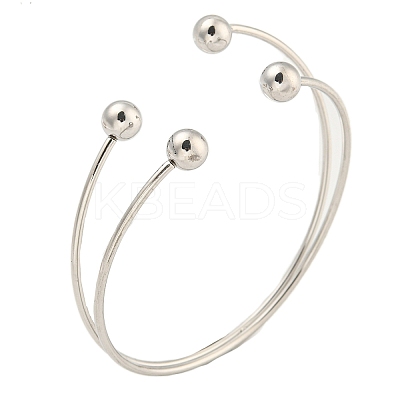 Non-Tarnish 304 Stainless Steel Wrap Cuff Bangle for Women BJEW-P331-17P-1
