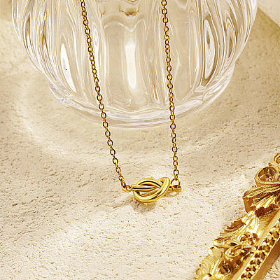 304 Stainless Steel Pendant Necklaces for Women KJ2332-1-1