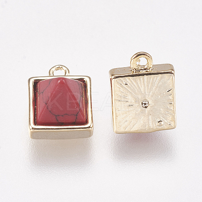 Synthetic Turquoise Pendants G-P362-04B-1