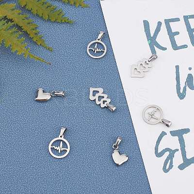 304 Stainless Steel Pendants STAS-UN0012-48-1