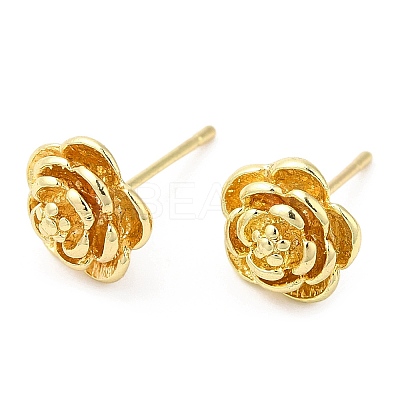 Flower Alloy Stud Earrings for Women PALLOY-Q447-13LG-1
