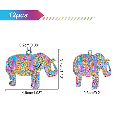 12Pcs Alloy Pendants FIND-NB0002-29-1