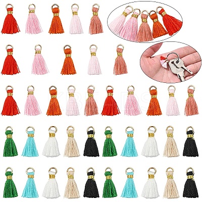 20Pcs 5 Colors Polycotton Tassel Pendant Decorations FIND-YW0007-48A-1