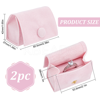 Microfiber Packing Button Bags ABAG-WH0038-51D-1