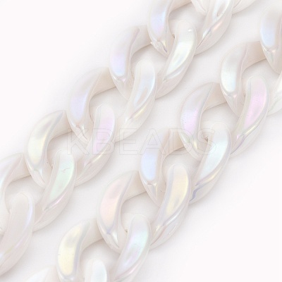Opaque Acrylic Twist Chains Bag Handles AJEW-BA00077-01-1