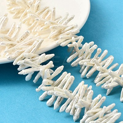 Natural Baroque Keshi Pearl Beads Strands PEAR-B004-03A-02B-1