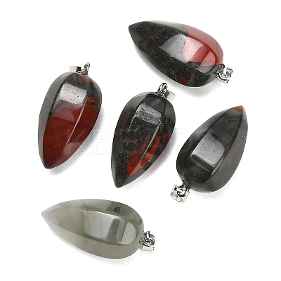 Natural African Bloodstone Pendants GG-K002-16O-1