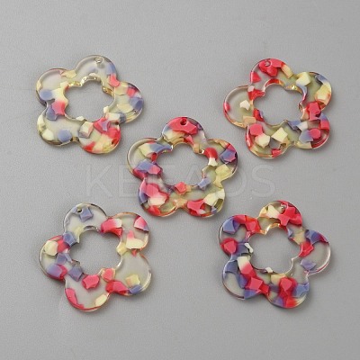 Transparent Cellulose Acetate(Resin) Pendants RESI-TAC0007-32-1