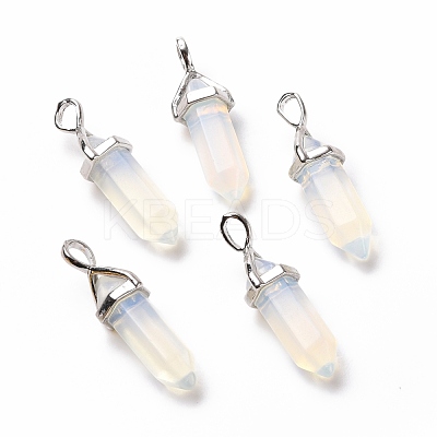 Opalite Pointed Pendants G-K329-21P-1