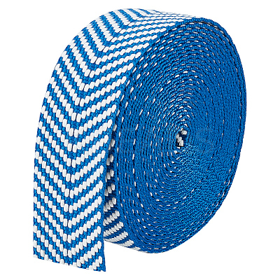 Polycotton Arrow Print Jacquard Ribbons SRIB-WH0011-113B-1