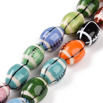 Handmade Porcelain Beads Strands PORC-E019-03P-1