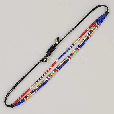 Bohemian Glass Seed Bead Double Layers Bracelets TJ8645-2-1