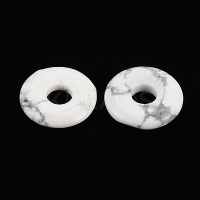 Natural Howlite Pendants G-T122-66O-1