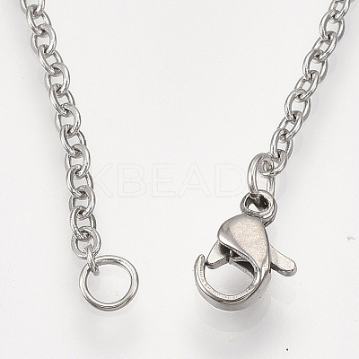 Non-Tarnish 201 Stainless Steel Pendant Necklaces LS-NJEW-T009-JN093-1-40-1