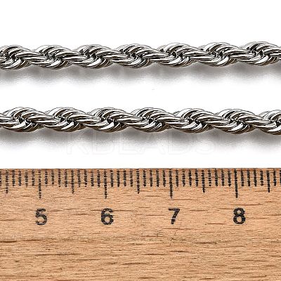 Non-Tarnish 304 Stainless Steel Rope Chain Necklaces X-NJEW-F226-03P-06-1