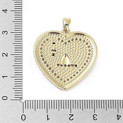 Rack Plating Brass Micro Pave Clear Cubic Zirconia Pendants KK-H474-24A-1