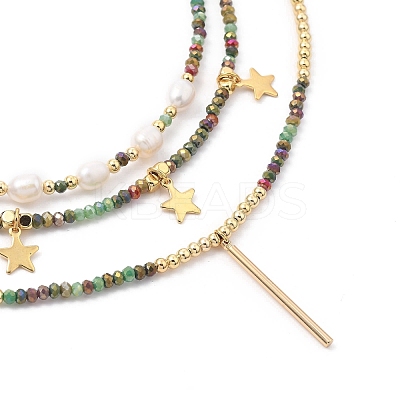 Beaded Necklaces & Pendant Necklace Sets NJEW-JN03076-02-1