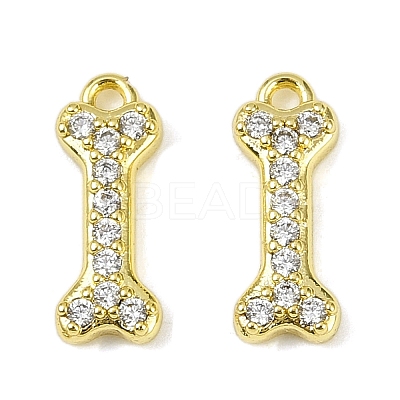 Brass Micro Pave Clear Cubic Zirconia Pendants LS-KK-L238-03G-1