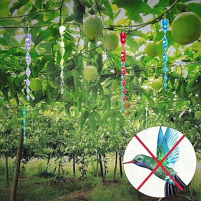 PVC Plastic Spiral Reflective Birds Repellent Safety Rod AJEW-GA0001-04-1