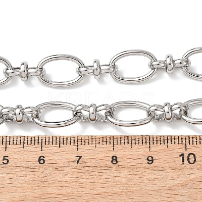 10MM 304 Stainless Steel Oval Link Chain Necklaces for Women NJEW-G194-04P-1