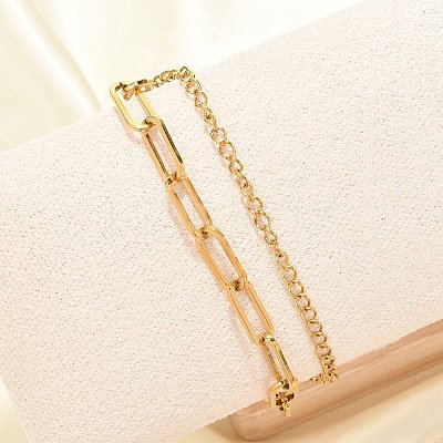 304 Stainless Steel Multi-strand Bracelets BJEW-U023-05G-1