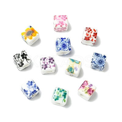 Printed Porcelain European Beads FIND-CJZ0001-003-1