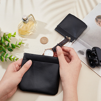 2Pcs 2 Style Imitation Leather Coin Purse ABAG-NB0001-59B-1
