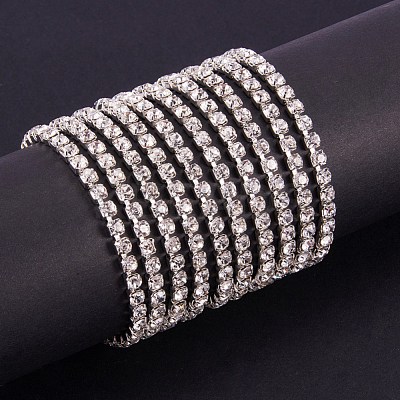 Brass Rhinestone Strass Chains CHC-T001-SS18-01S-1