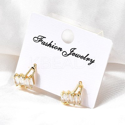 Brass Hoop Earrings EJEW-S256-03C-G-1