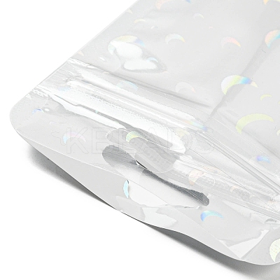 Rectangle Glitter Holographic Plastic Yin-yang Zip Top Gift Bags OPP-E004-01C-D02-1