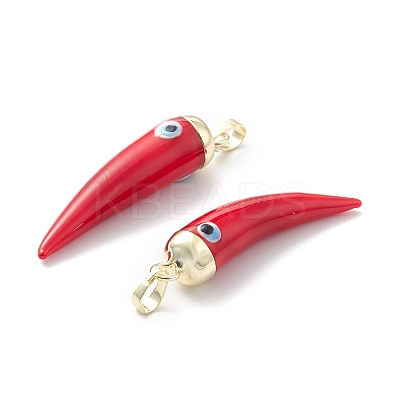Handmade Evil Eye Lampwork Pendants LAMP-F031-01G-01-1