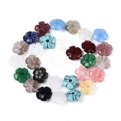 Natural & Synthetic Mixed Stone Beads Strands G-T142-67-1