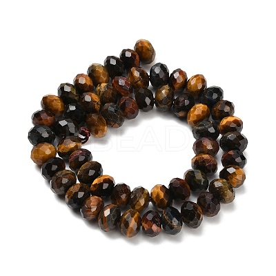 Three Color Natural Tiger Eye Beads Strands G-C259-A01-6x10mm-03-1