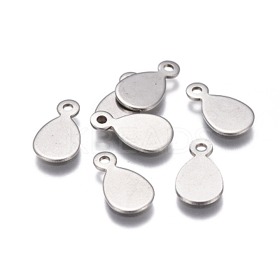 Tarnish Resistant 201 Stainless Steel Stamping Blank Tag Charms STAS-F207-21P-1