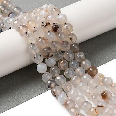 Dyed & Heated Natural Agate Beads Strands G-P539-D01-04-1