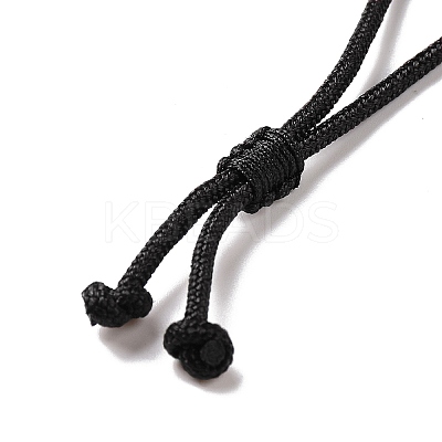Adjustable Natural Black Tourmaline Pendant Necklaces NJEW-P254-01-1