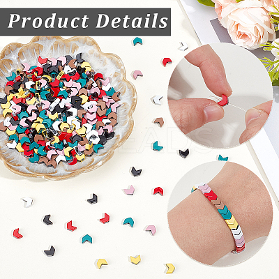 350Pcs 7 Colors Spray Painted Synthetic Non-magnetic Hematite Beads Strands G-SC0003-64-1