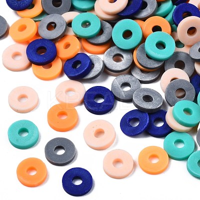 Handmade Polymer Clay Beads Strands CLAY-R089-6mm-T02B-34-1
