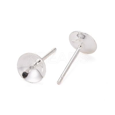 925 Sterling Silver Stud Earring Findings X-STER-K167-027D-S-1