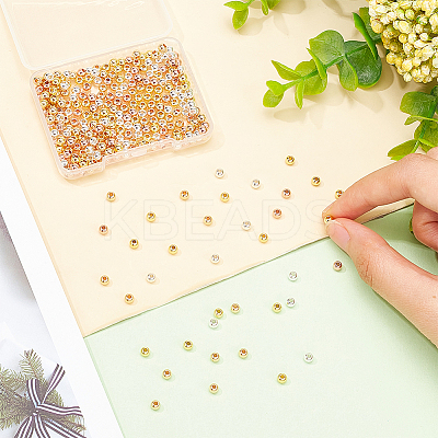 320Pcs 4 Style Brass Solid Beads KK-PH0009-18-1