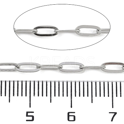 Non-Tarnish 304 Stainless Steel Link Chains CHS-A013-08P-1