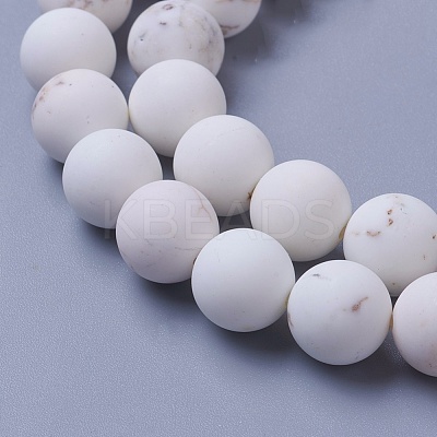 Natural Magnesite Beads Strands G-F592-03-6mm-1