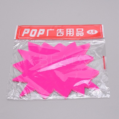 Fluorescence Explosive Shape Blank Signs Sales Price Label Tags LS-AJEW-WH0239-21A-1