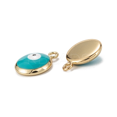 Brass Enamel Charms KK-C223-16G-06-1